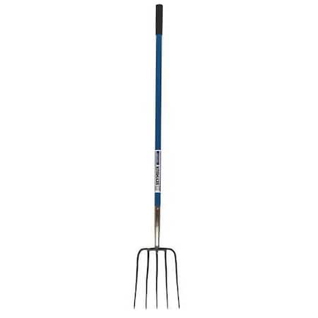 Seymour Midwest Level Head Rake, 5 Tines, 48 in L Fiberglass Handle 49286