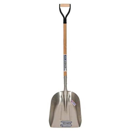 Seymour Midwest Scoop Shovel, Heavy Aluminum Blade, 40 in L American Ash Wood Handle 49242