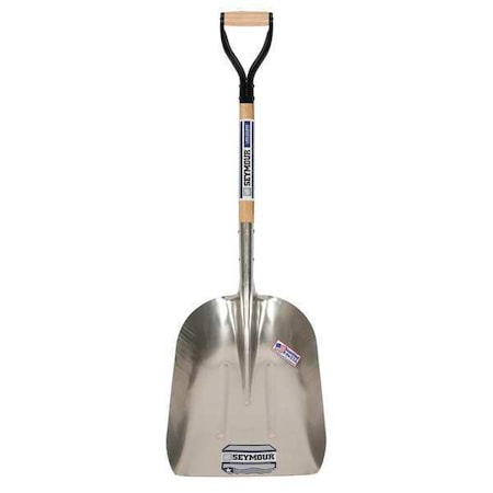 Seymour Midwest Grain Scoop, #12 Blade, Aluminum Blade, 29 in L Natural Hardwood Handle 49265