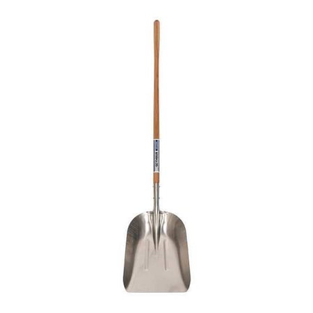 SEYMOUR MIDWEST #14 Scoop Shovel, Aluminum Blade, 48 in L Natural Hardwood Handle 49066