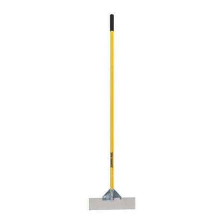Midwest Rake Scraper with Stainless Steel Blade Yellow Aluminum Handle (Various Blade Width: 8"-16"), 16" Blade Width, Stainless Steel Scraper - 78916