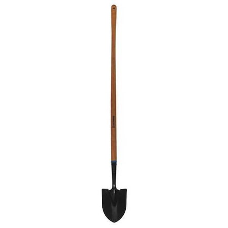 Seymour Midwest Round Point Shovel, Tempered Steel Blade, 44 in L Hard Wood Handle 60700