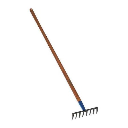 Seymour Midwest 7-3/4 in Level Head Rake, 8 Tines, 54 in L Hardwood Handle 60712