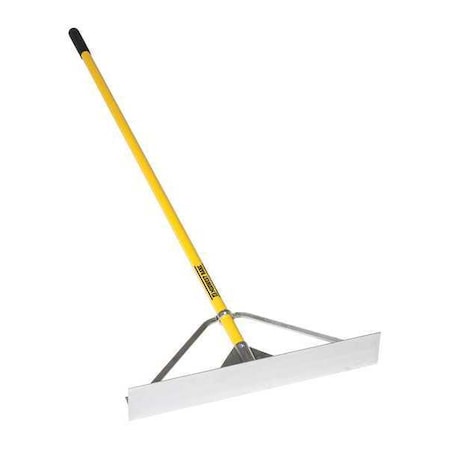 Midwest Rake 24 in Straight Lute With Goliath Bracing, 82 in L Powder Coated Aluminum Handle 56014