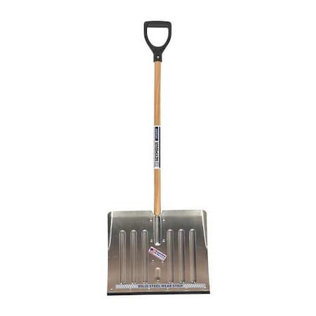 Seymour 96803 Snow Shovel, 18" Aluminum with Wear Strip, Hex-Screw, 41" Precision Lathe Turned Hardwood, Poly D Grip