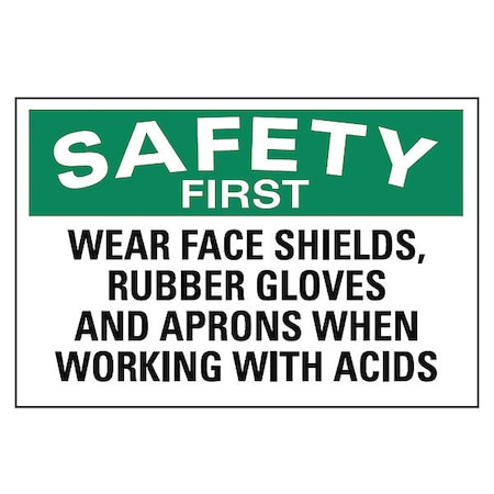 Lyle Plastic Safety Sign, 14"x10", U7-1271-NP_14X10 U7-1271-NP_14X10