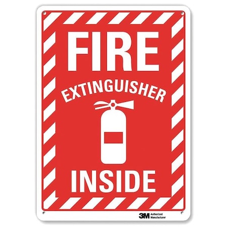 Lyle No Header, FIRE EXTINGUISHER INSIDE, 7 in W x 10 in H, Horizontal Rectangle, Aluminum U1-1060-NA_7x10