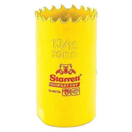 Starrett Bi-Metal Fast Cut Hole Saw 1-3/16" (30mm) FCH0136-G