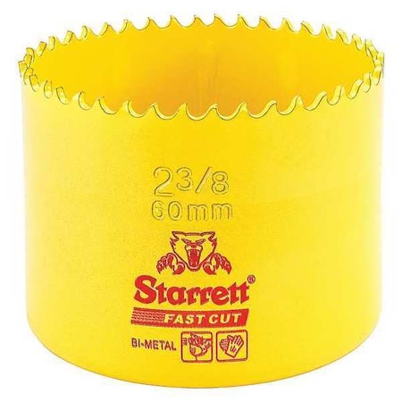 Starrett Bi-Metal Fast Cut Hole Saw 2-3/8" (60mm) FCH0238-G