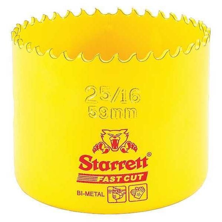 Starrett Bi-Metal Fast Cut Hole Saw 2-5/16" (59mm) FCH0256-G