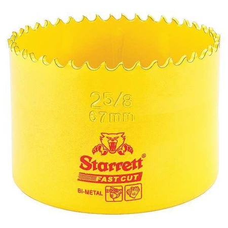 Starrett Bi-Metal Fast Cut Hole Saw 2-5/8" (67mm) FCH0258-G