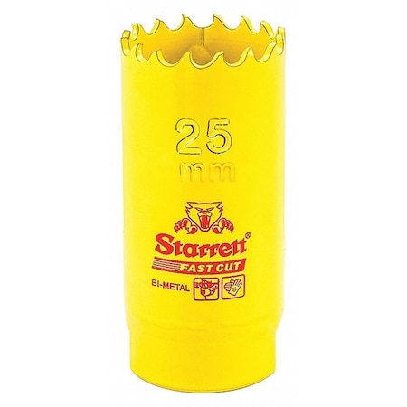 Starrett 25mm Fast Cut Metric Hole Saw Bi-Metal HSS FCH025M-G