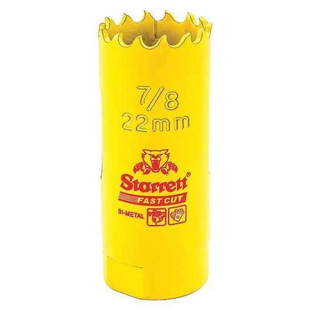 Starrett Bi-Metal Fast Cut Hole Saw 7/8" (22mm) FCH0078-G