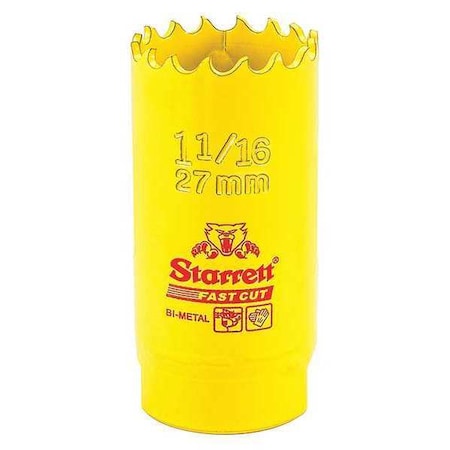 Starrett Bi-Metal Fast Cut Hole Saw 1-1/16" (27mm) FCH0116-G