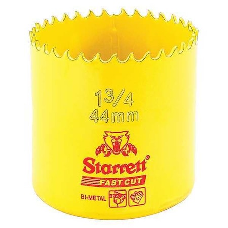 Starrett Bi-Metal Fast Cut Hole Saw 1-3/4" (44mm) FCH0134-G