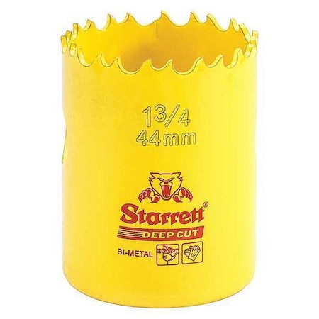 Starrett Bi-Metal Fast Cut Hole Saw 1-3/4" (44mm) DCH0134-G