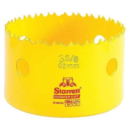 Starrett Bi-Metal Fast Cut Hole Saw 3-5/8" (92mm) DCH0358-G