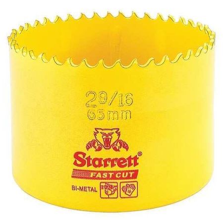 Starrett Bi-Metal Fast Cut Hole Saw 2-9/16" (65mm) FCH0296-G