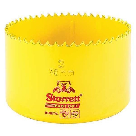 Starrett Bi-Metal Fast Cut Hole Saw 3" (76mm) FCH0300-G