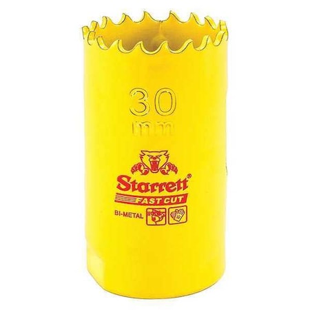 Starrett 30mm Fast Cut Metric Hole Saw Bi-Metal HSS FCH030M-G