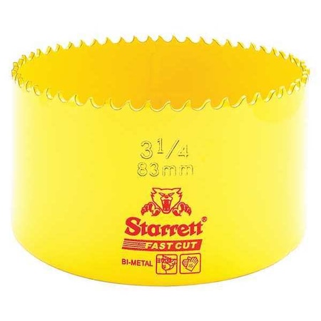 Starrett Bi-Metal Fast Cut Hole Saw 3-1/4" (83mm) FCH0314-G
