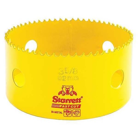 Starrett Bi-Metal Fast Cut Hole Saw 3-5/8" (92mm) FCH0358-G
