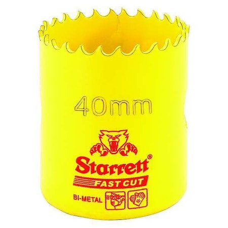 Starrett 40mm Fast Cut Metric Hole Saw Bi-Metal HSS FCH040M-G