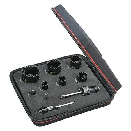 Starrett Electricians Carbide-Tip Hole Saw Kit, 10 KCT06041-N