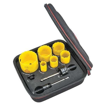 Starrett Electricians Kit, w/ 6 Hole Saws, Arbors KDC06042-N