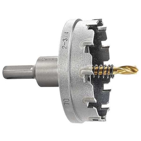 Starrett Carbide Tipped Hole Saw, 2-3/4", 70mm SM70
