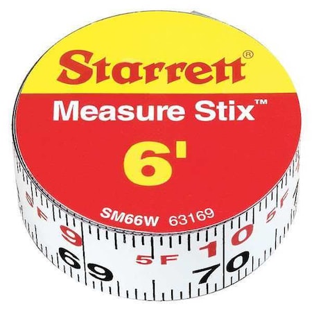 Starrett Measuring Stick, 3/4" x 6 ft SM66W