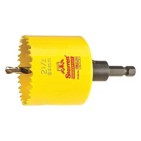 Starrett 2-1/2" (64mm) Bi-Metal HSS Hole Saw with Arbor ADCH0212