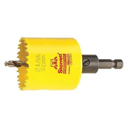 Starrett 2-1/16" (52mm) Bi-Metal HSS Hole Saw with Arbor ADCH0216