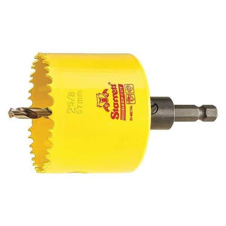 Starrett 2-5/8" (67mm) Bi-Metal HSS Hole Saw with Arbor ADCH0258