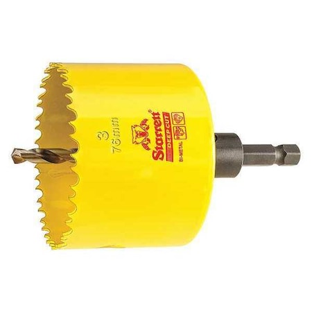 Starrett 3" (76mm) Bi-Metal HSS Hole Saw with Arbor ADCH0300