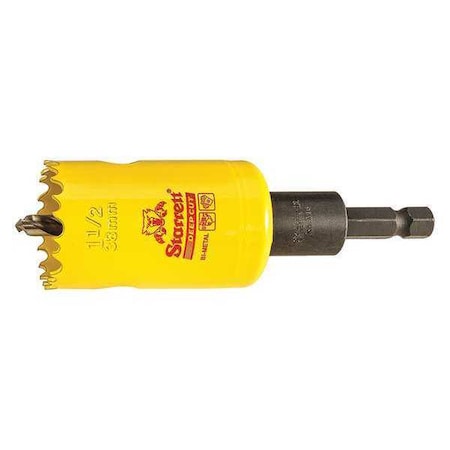 Starrett 1-1/2" (38mm) Bi-Metal HSS Hole Saw with Arbor ADCH0112