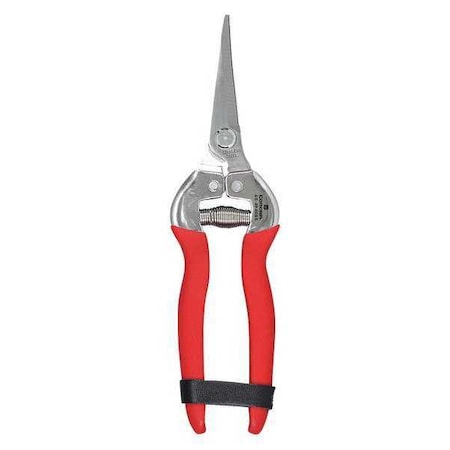 Corona Tools Snips, Long Curved Blade, Corrosion-Resistant Stainless Steel Unobtrusive Leather Grip AG 4940SS