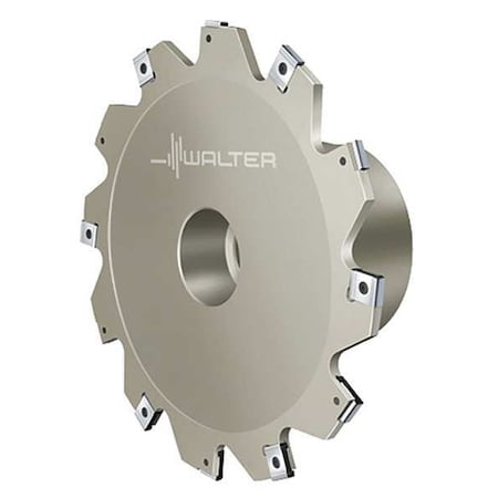 Walter Indexable Slitting Cutter, 125.00mm Cutter Dia, 6 Inserts, 30.00mm Cut Depth, F4053 Series F4053.BN32.125.Z06.04R