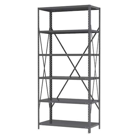 Akro-Mils Steel Bin Shelving Kit, 11 Shelves, Gray/Yellow AS1879318Y