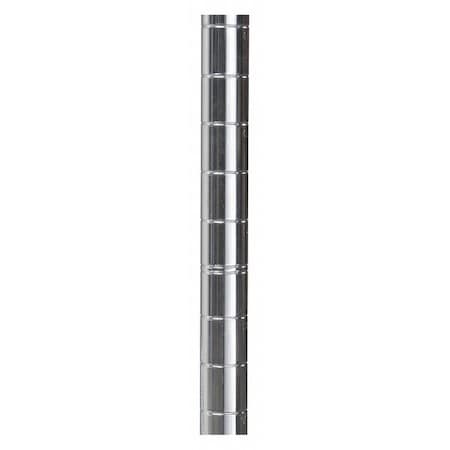 Akro-Mils Upright Shelving Posts, 1" O.D.W x 63"H, Chrome AWP63UPRIGHT
