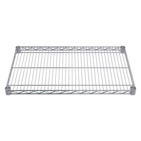 Akro-Mils Wire Shelf, 18"D x 24"W, 4 Shelves, Chrome AWS1824SHELF