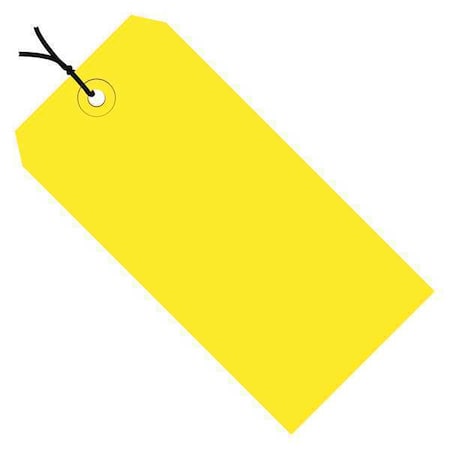 Partners Brand Shipping Tags, Pre-Strung, 13 Pt., 2 3/4" x 1 3/8", Yellow, PK1000 G11012C