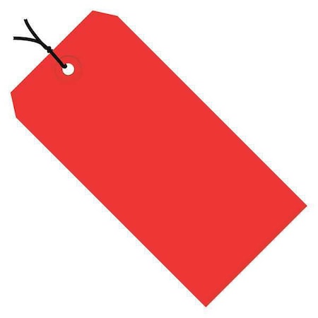 Partners Brand Shipping Tags, Pre-Strung, 13 Pt., 6 1/4" x 3 1/8", Red, PK1000 G11082E