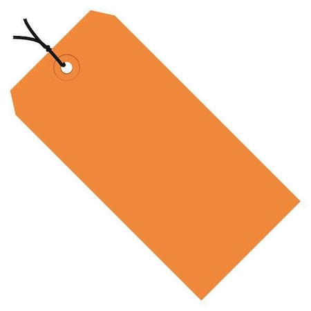 Partners Brand Shipping Tags, Pre-Strung, 13 Pt., 3 1/4" x 1 5/8", Orange, PK1000 G11022H