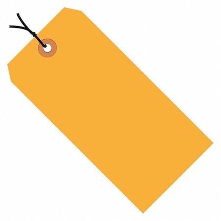 Partners Brand Shipping Tags, Pre-Strung, 13 Pt., 3 3/4" x 1 7/8", Fluorescent Orange, PK1000 G12032D