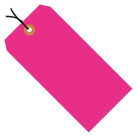 Partners Brand Shipping Tags, Pre-Strung, 13 Pt., 4 1/4" x 2 1/8", Fluorescent Pink, PK1000 G12042E