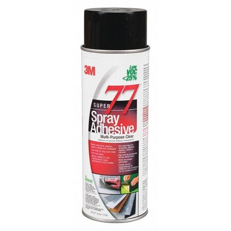 Super 77 Super 77 Low VOC Adhesive, Clear, PK12, 12 PK ADH3M77LVOC