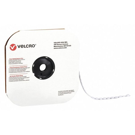 Velcro Brand Tape Dots Hook, 1/2", Wh, PK1440, Disc, White, 1440 PK VEL123