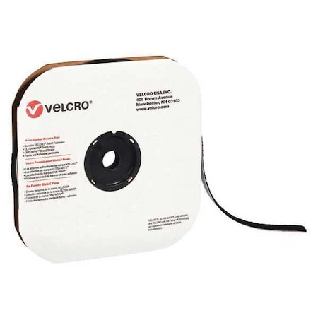 Velcro Brand Tape Strips, Hook, 3/4"x75ft., Blk, 1PK, 75', 3/4" W, Black VEL111