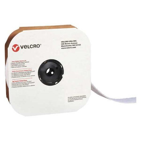 Velcro Brand Tape, Strips, Hook, 2"x75ft., Wh, 75', 2" W, White VEL139